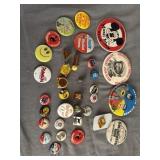 (34) Vintage Comic Pins Batman, Mickey Mouse and