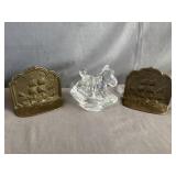 Spanish Galleon Sailing Ship Cast Iron Bookends &