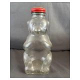 Snow Crest Glass Bear Bank & Refrigerator Bottle