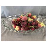 Indiana Glass "Harvest Grape" Footed Fruit Bowl