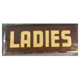 Vintage Shmaltz Paint Ladies Restroom Sign