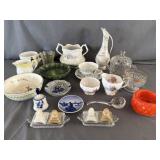 Assorted Glass, Porcelain and Pottery Cups, Bowls
