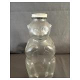 Snow Crest Glass Bear Bank & Refrigerator Bottle