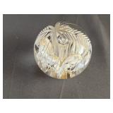 Bart Zimmerman Art Glass Mushroom Etched