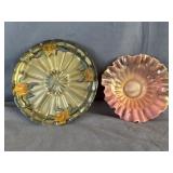Martinsville Glass Muranese peachblow iridescent