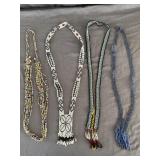 (4) Vintage Glass Beaded Sash
