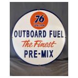 Union 76 Outboard Fuel Porcelain Advertising Sign