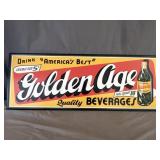 Golden Age Beverage Metal Sign Contemporary Made