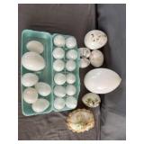 (24) Vintage Milk Glass Eggs & Kencraft Panorama
