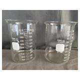 (2)1000 mL Pyrex Griffin Laboratory Beakers
