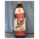 3ï¿½ Magnum Malt Liquor 40oz Jumbo Metal Sign