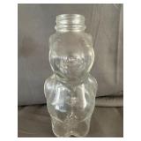 New England Syrup Co. Glass Bear Bottle Bank