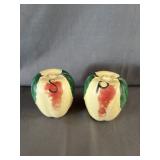 Hull Pottery 'Blushing Apple' Salt & Pepper
