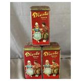 (3) Droste's Cocoa Tins Haarlem Holland