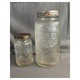 1930's Jumbo Brand Apple Butter Glass Jars w/