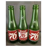 (3) 7oz American '76' Co. Soda Bottles
