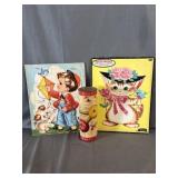 (2) Vintage Children's Puzzles & Primary Makit