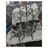 (12)Antique Bronze Cast Iron Candle Bases: 6 12'