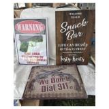 Metal & Wood Signs: Snack Bar, We Don't Diall