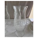 (6) 14.5' Open End Hurricane Glass Shades