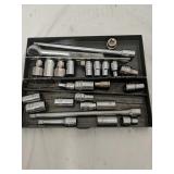 Assorted USA quarter inch sockets