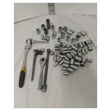 Assorted ratchet and sockets