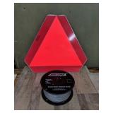 Slow sign & electric fence wire