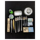 Miscellaneous vintage items, 
Shavers silverware
