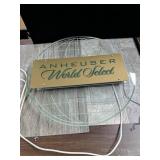 23.5" Round Anheuser World Select lite up sign.