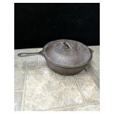 10" Wide 3" Deep fry pan with lid