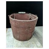 19" Tall Vintage Wood Bucket