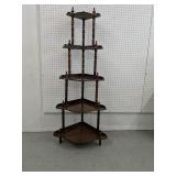 Wood Corner Shelf 55" Tall