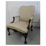 Upholstered striped chair
