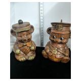 Teddy bear cookie jars
Approximately 11" tall