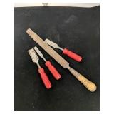 File and chisels