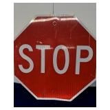 Metal stop sign