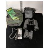 Binoculars, shooters bag and a Norco razor