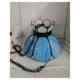 12"tall 14" wide Hanging Light 
Stained glass
