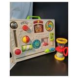 Vintage Fisher-Price activity center
And child