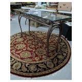 Metal Glass Top Sofa Table 
30" Tall 52" Wide