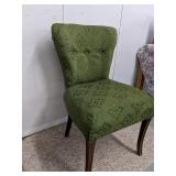 Green upholstered chair