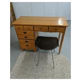 Vintage wood desk with Herman Miller