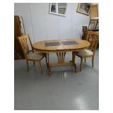 Self Storage Leaf Wood Table with 2 Chairs