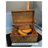Wood box with Freeman wood shoe stretchers