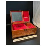 Oriental wood jewelry box