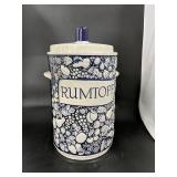 Vintage German Rumtopf Lidded Crock Jar With Lid