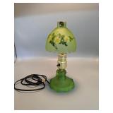 Vintage Houzex Vaseline Uranium Glass Boudoir