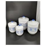 Stoneware canister set four-piece