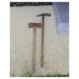 Pickaxe in an ax