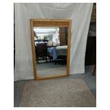 Wood framed wall hanging mirror
45"x 28"